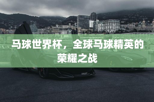 马球世界杯，全球马球精英漯河市盈旭机械设备有限公司的荣耀之战