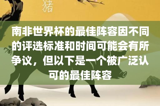 南非世界杯的最佳阵容因不同的评选标准和时间可能会有所争议，但以下是一个被广泛认可的最佳阵容