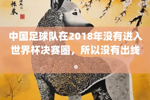 中国足球队在2018年没有进入世界杯决赛圈，所以没有出线。