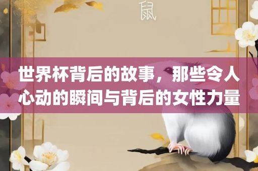 世界杯背后的故事，那些令人心动的瞬间与背后的女性力量