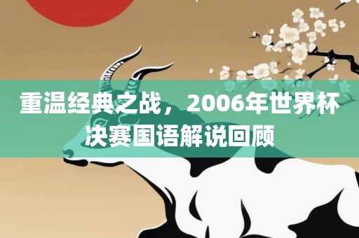 重温经典之战，2006年世界杯决赛国语解说回顾漯河市盈旭机械设备有限公司