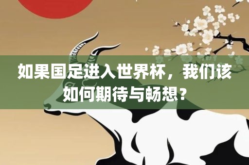如果国足进入世界杯，我们该如何期待与畅想？