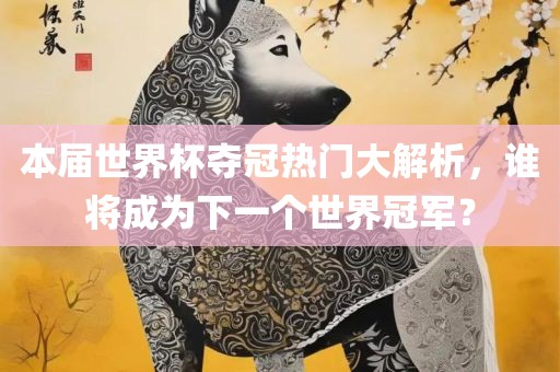 本届世界杯夺冠热门大解析，谁将成为下一个世界冠军？
