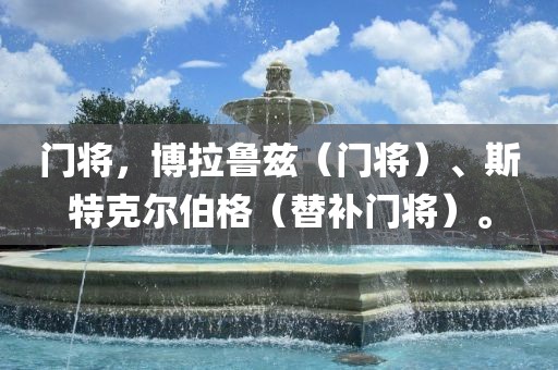 门将，博拉鲁兹（门将）、斯特克尔伯格（替补门将）。