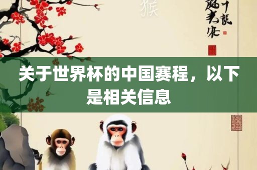 关于世界杯的中国赛程，以下是相关信息