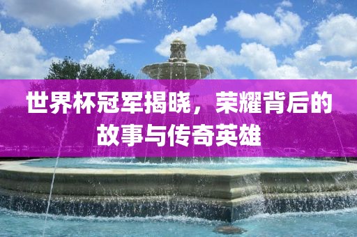 世界杯冠军揭晓，荣耀背后的故事与传奇英雄