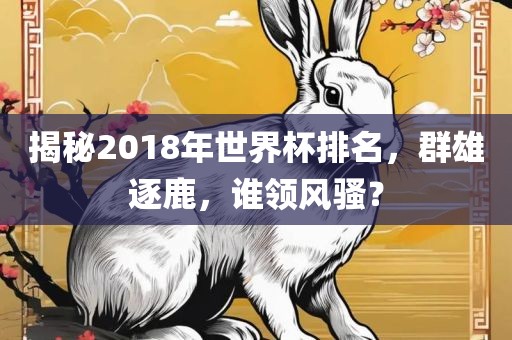 揭秘2018年世界杯排名，群雄逐鹿，谁领风骚？