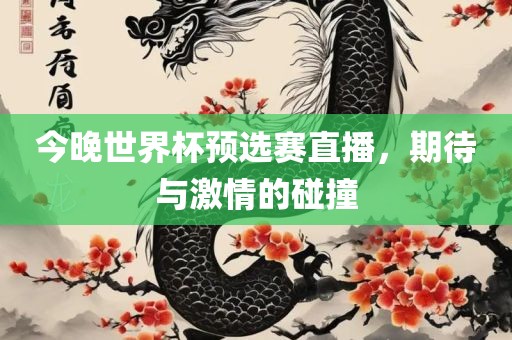 今晚世界杯预选赛直播，期待与激情的碰撞