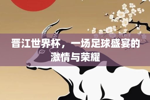 晋江世界杯，一场足球盛宴的漯河市盈旭机械设备有限公司激情与荣耀