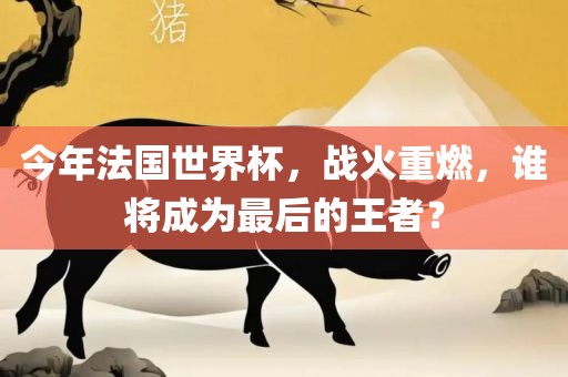 今年法国世界杯，战火重燃，谁将成为最后的王者？