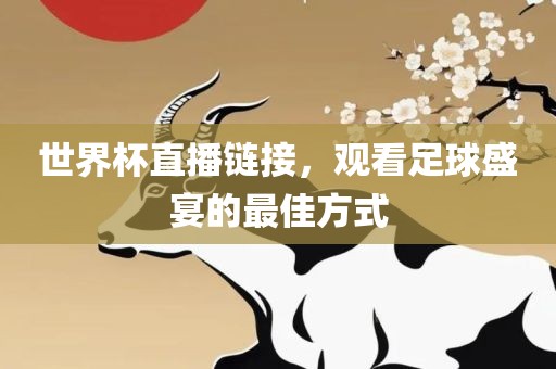 世界杯直播链接，观看足球盛宴的最佳方式