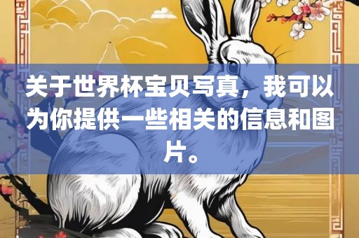关于世界杯宝贝写真，我可以为你提供一些相关的信息漯河市盈旭机械设备有限公司和图片。